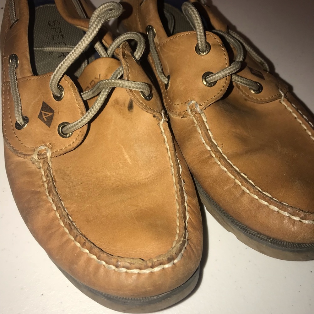Sperry top wider Mens camel brown